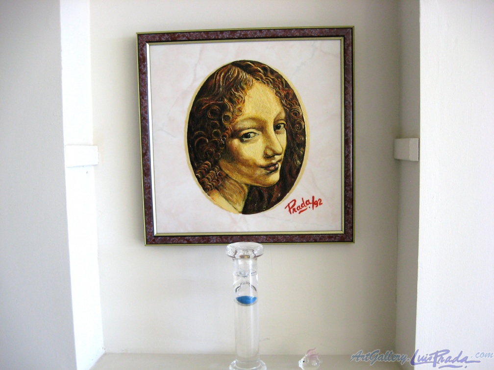 Angelic Face Painting 1 in Living Room - Cuadro 1 de Cara Angélica en la Sala