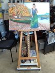 Easel with painting - Caballete con pintura