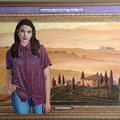 Girl With Tuscan Villa (Muchacha Con Villa Toscana)